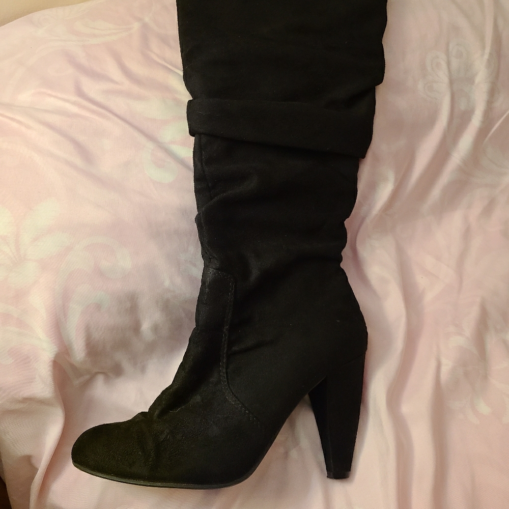 Black over the knee boots